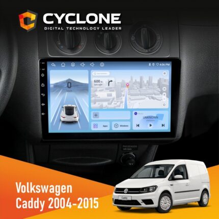 Штатна магнітола Volkswagen Caddy 2004-2015 Black Conditioner Cyclone C10-012 4x64 DSP 4G