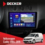 Штатна магнітола Volkswagen Caddy 2004-2015 Black Conditioner Decker D10-005 4x64, DSP, 360, 4G, 2k