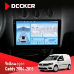 Штатна магнітола Volkswagen Caddy 2004-2015 Black Conditioner Decker D10-010 6x128, DSP, 4G, 2K
