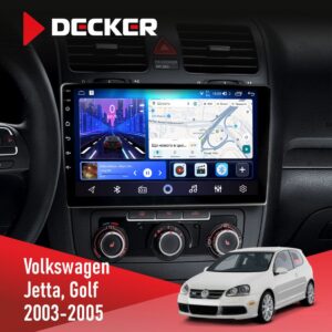 Штатна магнітола Volkswagen Golf 2003-2008 Climate Decker D10-006 4x64, 4G