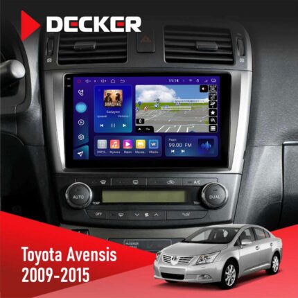Штатна магнітола Toyota Avensis 2008-2015 Black Decker D9-005 4x64, DSP, 360, 4G, 2k