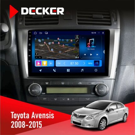 Штатна магнітола Toyota Avensis 2008-2015 Black Decker D9-008 з QLED екраном