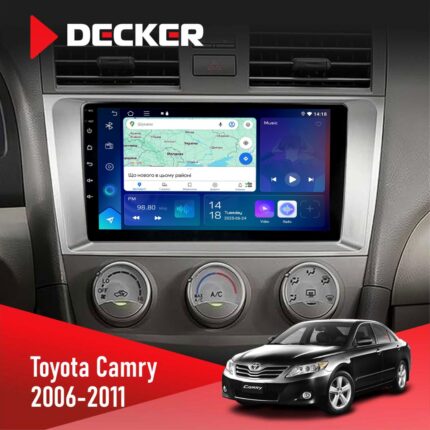 Штатна магнітола Toyota Camry 2006-2011 Decker D10-007 4x64, DSP, 360, 4G
