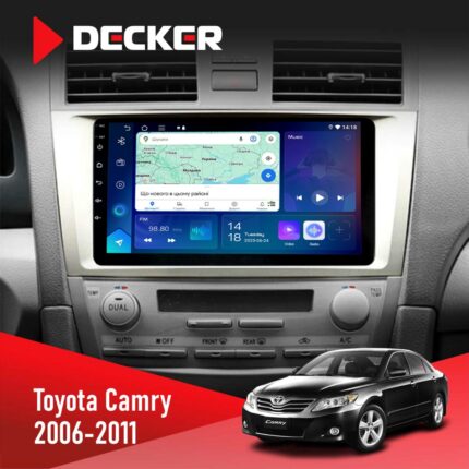 Штатна магнітола Toyota Camry 2006-2011 Climate AMP Decker D10-005 4x64, DSP, 360, 4G, 2k