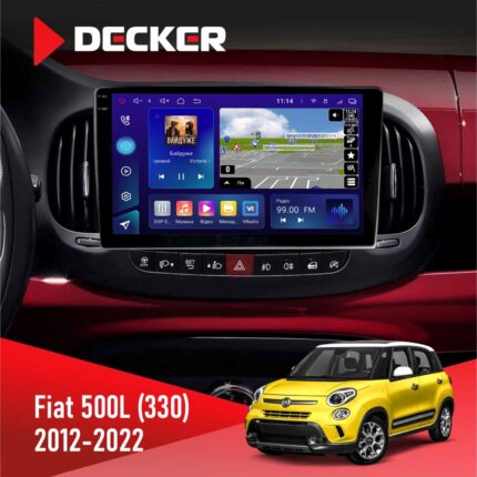 Штатна магнітола Fiat 500L Decker D10-005 4x64, DSP, 360, 4G, 2k