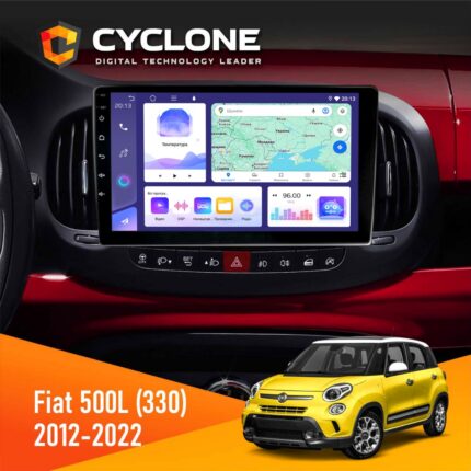 Штатна магнітола Fiat 500L 2012-2022 Cyclone C10-011 для покращення аудіосистеми