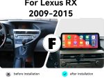 Штатна магнітола FORS.auto Lexus RX U8N (2009-2015) в інтер'єрі