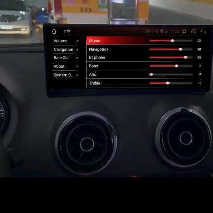 Штатна магнітола FORS.auto для Audi A3/S3 /RS3 (4+32Gb, 10.25") 2012-2017 – вигляд збоку