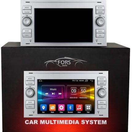 Штатна магнітола FORS.auto M150 Ford Focus/Mondeo/S-Max/C-Max/Kuga/Fiesta/Fusion (7 inch, 2+32Gb, silver) 2007-2011