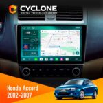 Штатна магнітола Honda Accord 2002-2007 Cyclone C10-013 4x64 DSP 4G