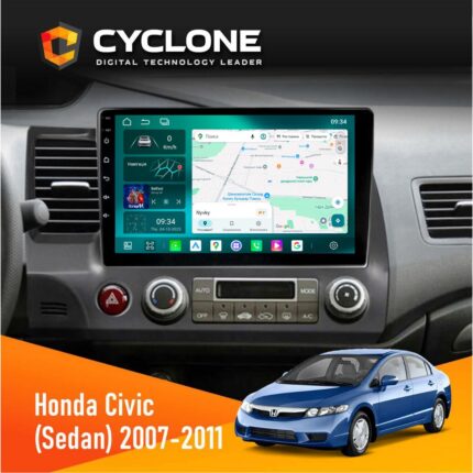 Штатна магнітола Honda Civic 2007-2011 (Sedan) Cyclone C10-013 4x64 DSP 4G
