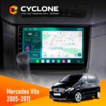 Штатна магнітола Mercedes Benz Vito 2003-2014 Cyclone C10-013 4x64 DSP 4G