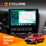 Штатна магнітола Mitsubishi Outlander 2015 Cyclone C10-013 4x64 DSP 4G