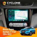Штатна магнітола Nissan Qashqai X Trail 2014 Cyclone C10-013 4x64 DSP 4G