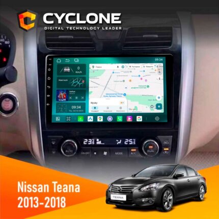 Штатна магнітола Nissan Teana 2013-2018 Cyclone C10-013 4x64 DSP 4G