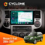 Штатна магнітола Nissan X-Trail 2004-2007 Cyclone C10-013 4x64 DSP 4G