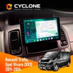 Штатна магнітола Opel Vivaro 2011-2015 Cyclone C10-013 4x64 DSP 4G