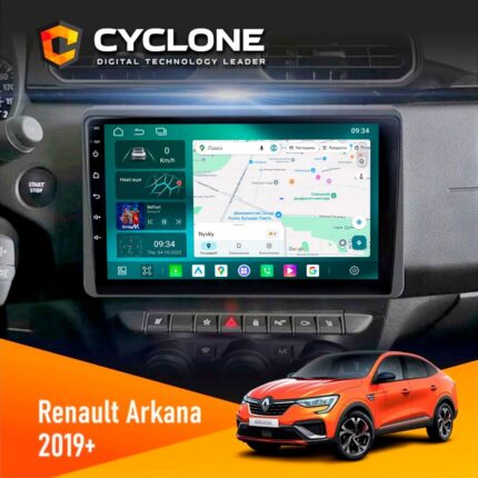 Штатна магнітола Renault Arkana 2019 Cyclone C10-013 4x64 DSP 4G