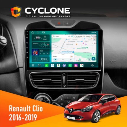 Штатна магнітола Renault Clio 2016-2019 Cyclone C10-013 4x64 DSP 4G