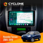 Штатна магнітола Hyundai Tucson 2005 2010 Black Cyclone C10-013 4x64 DSP 4G