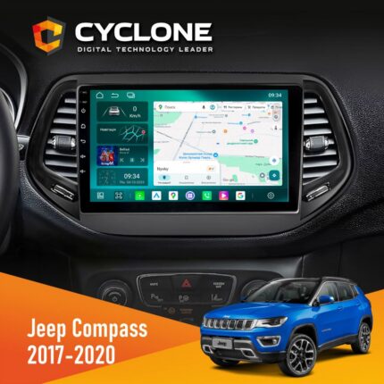 Штатна магнітола Jeep Compass 2017-2020 Cyclone C10-013 4x64 DSP 4G