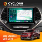 Штатна магнітола Jeep Cherokee 2014-2023 Cyclone C10-013 4x64 DSP 4G