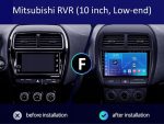 Штатна магнітола FORS.auto FS 1 LITE для Mitsubishi ASX RVR в інтер'єрі авто