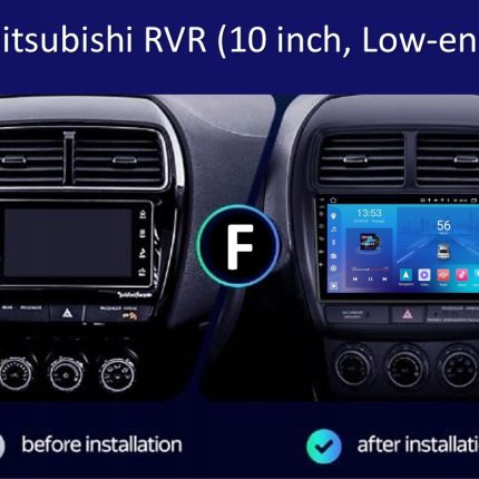 Штатна магнітола FORS.auto FS 1 LITE для Mitsubishi ASX RVR в інтер'єрі авто