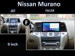 Штатна магнітола Nissan Murano FORS auto на панелі авто