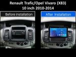 Штатна магнітола FORS auto Renault Trafic/Opel Vivaro (X83) в інтер'єрі