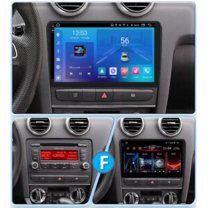 Штатна магнітола FORS.auto FS 2 ULTRA для Audi A3 (2003-2013) — вигляд збоку