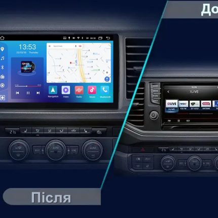 Штатна магнітола Volkswagen Amarok FORS auto - вигляд збоку