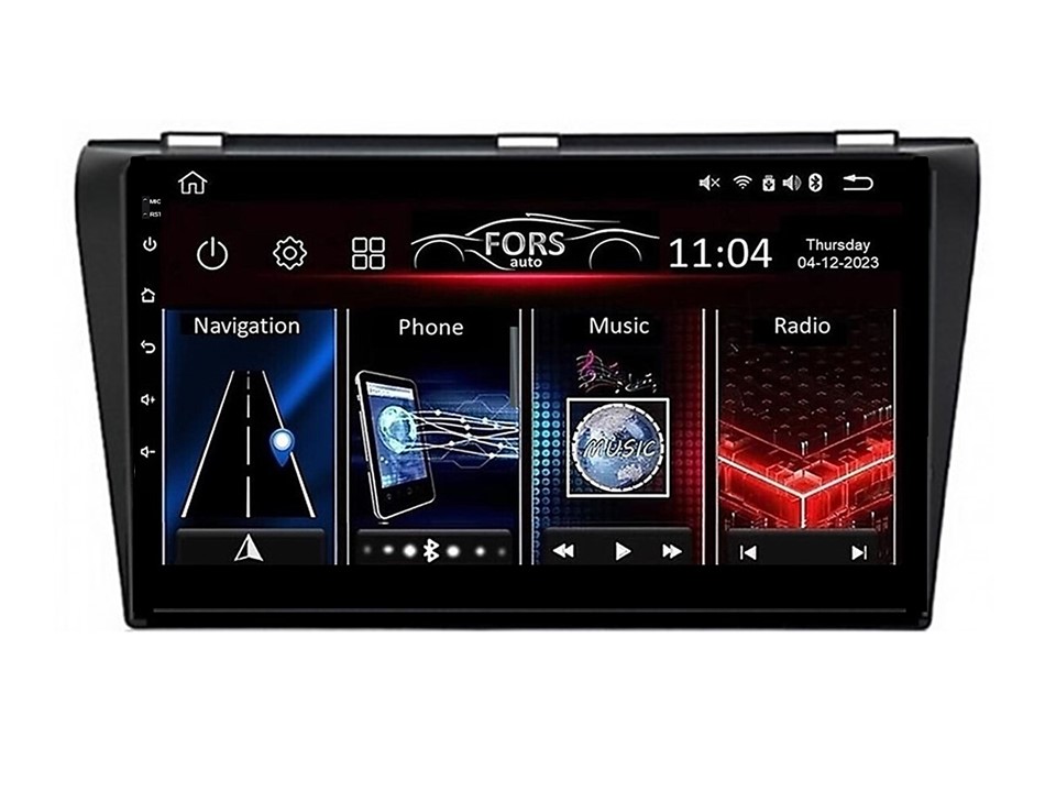 Штатна магнітола FORS.auto FS 1 LITE для Mazda 3 (1+32Gb, 9") 2004-2008 Штатна магнітола Mazda 3
