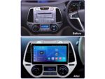 Штатна магнітола FORS.auto FS 1 LITE для Hyundai I20 2008-2012 в інтер'єрі