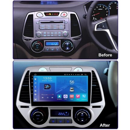 Штатна магнітола FORS.auto FS 1 LITE для Hyundai I20 2008-2012 в інтер'єрі