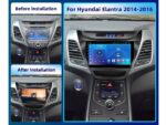 Штатна магнітола FORS.auto FS 1 LITE для Hyundai Elantra 2014 2016 - вигляд ззаду