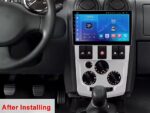 Штатна магнітола FORS.auto FS 1 LITE для Renault Logan/L90 (2004-2008) - вигляд збоку