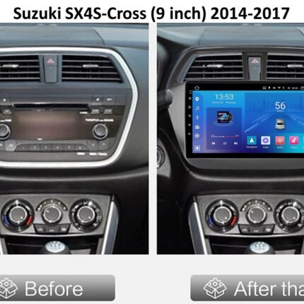 Штатна магнітола FORS.auto FS 1 LITE для Suzuki SX4/S-Cross 2014-2017 в інтер'єрі авто