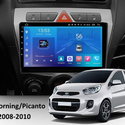 Штатна магнітола FORS auto Kia Morning/Picanto (2008-2010) в інтер'єрі авто