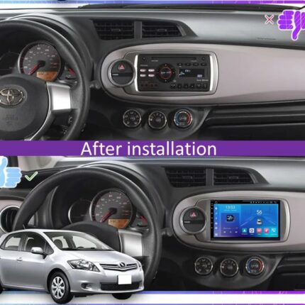 Штатна магнітола Toyota Yaris Vitz FORS.auto FS 1 LITE - вигляд збоку