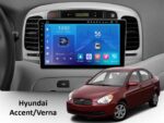 Штатна магнітола Hyundai Accent FORS.auto FS 1 LITE в інтер'єрі авто