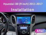 Штатна магнітола FORS auto Hyundai i30 (2011-2017) — вигляд збоку