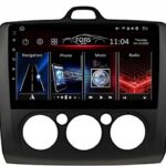 Штатна магнітола FORS.auto FS 1 LITE для Ford Focus (1+32Gb, 9", Manual AC, black) 2005-2011