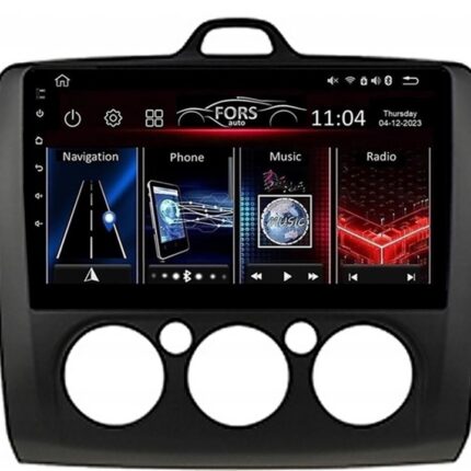 Штатна магнітола FORS.auto FS 1 LITE для Ford Focus (1+32Gb, 9", Manual AC, black) 2005-2011