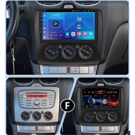 Штатна магнітола FORS.auto FS 1 LITE для Ford Focus (1+32Gb, 9", Manual AC, black) 2005-2011 – 1