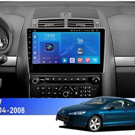 Штатна магнітола FORS.auto FS 1 LITE для Peugeot 407 (2004-2008) - вигляд збоку