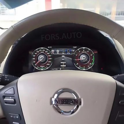 Приладова панель FORS.auto для Nissan Patrol Y62 2015-2019 – вигляд в інтер'єрі
