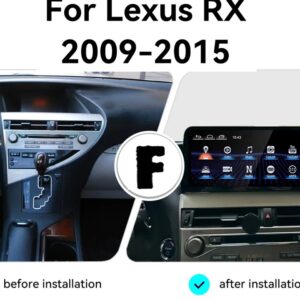 Штатна магнітола FORS.auto для Lexus RX U8K (2009-2015) в інтер'єрі