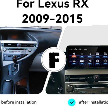 Штатна магнітола FORS.auto для Lexus RX U8K (2009-2015) в інтер'єрі