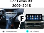 Штатна магнітола FORS.auto Lexus RX U8L (2009-2015) в інтер'єрі